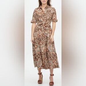 Calvin Klein Belted Shirtdress Size 10